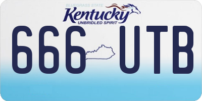 KY license plate 666UTB