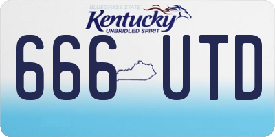 KY license plate 666UTD