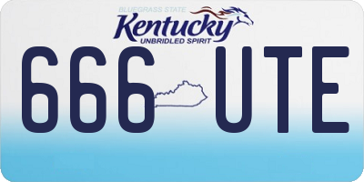 KY license plate 666UTE