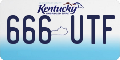 KY license plate 666UTF