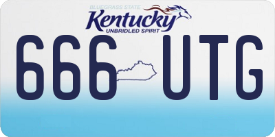 KY license plate 666UTG