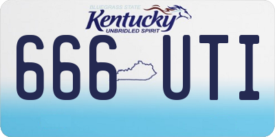 KY license plate 666UTI