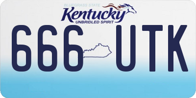 KY license plate 666UTK