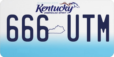 KY license plate 666UTM