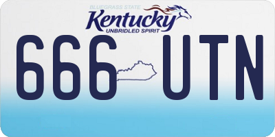 KY license plate 666UTN