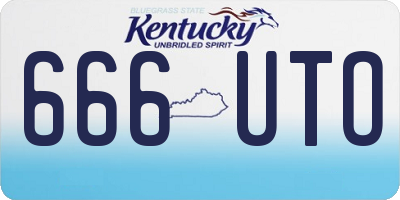 KY license plate 666UTO