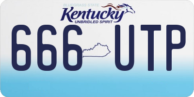 KY license plate 666UTP