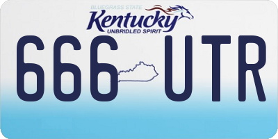 KY license plate 666UTR