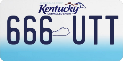 KY license plate 666UTT
