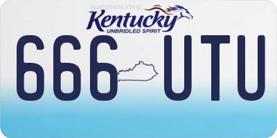KY license plate 666UTU