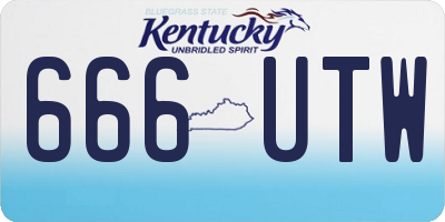 KY license plate 666UTW