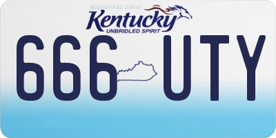 KY license plate 666UTY