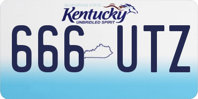 KY license plate 666UTZ