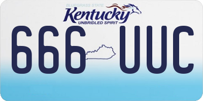KY license plate 666UUC