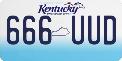 KY license plate 666UUD
