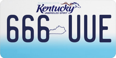 KY license plate 666UUE