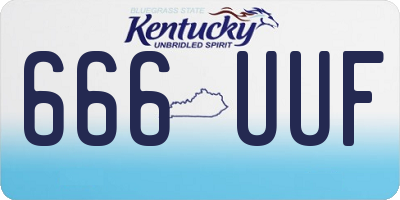 KY license plate 666UUF