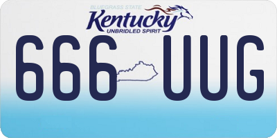 KY license plate 666UUG
