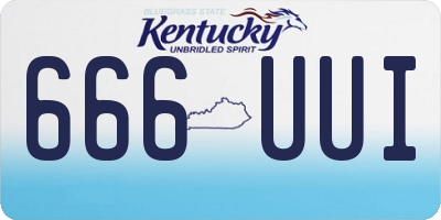 KY license plate 666UUI