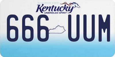 KY license plate 666UUM