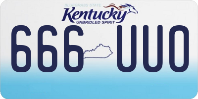 KY license plate 666UUO
