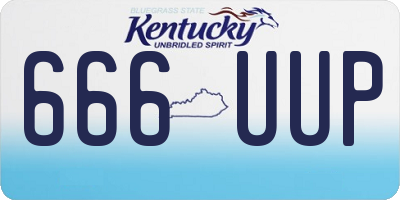 KY license plate 666UUP