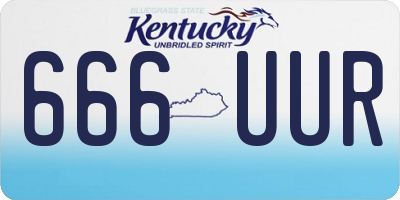 KY license plate 666UUR