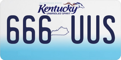 KY license plate 666UUS