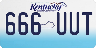 KY license plate 666UUT