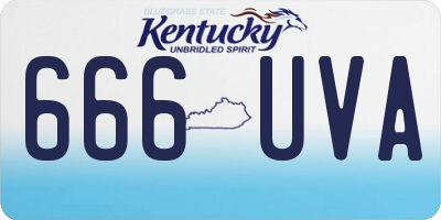 KY license plate 666UVA
