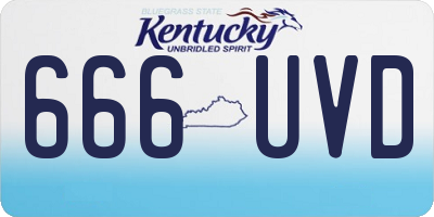 KY license plate 666UVD