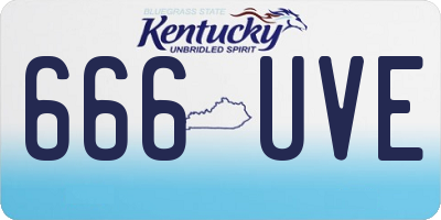 KY license plate 666UVE