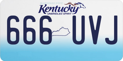 KY license plate 666UVJ