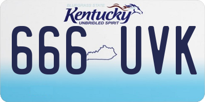 KY license plate 666UVK
