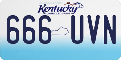 KY license plate 666UVN