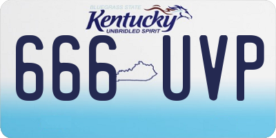 KY license plate 666UVP