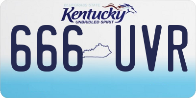 KY license plate 666UVR