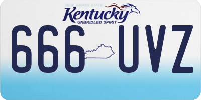 KY license plate 666UVZ