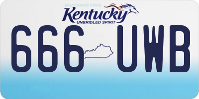 KY license plate 666UWB