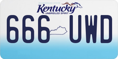 KY license plate 666UWD