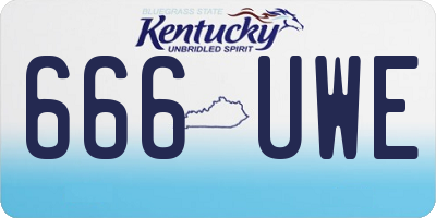 KY license plate 666UWE