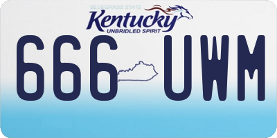 KY license plate 666UWM