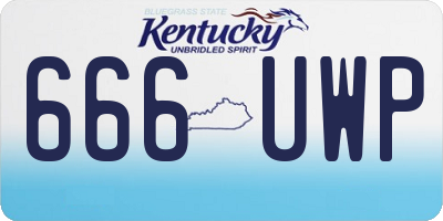 KY license plate 666UWP