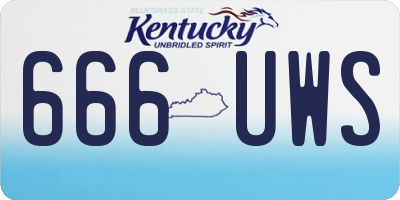 KY license plate 666UWS