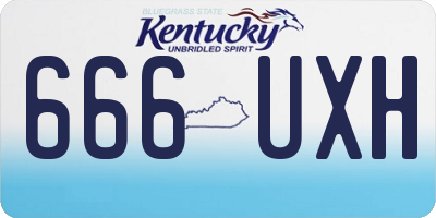 KY license plate 666UXH