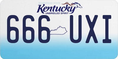 KY license plate 666UXI