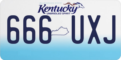 KY license plate 666UXJ