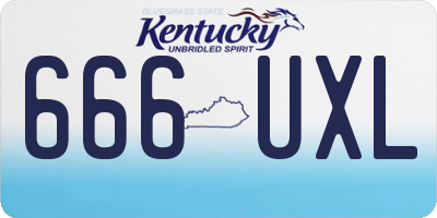 KY license plate 666UXL