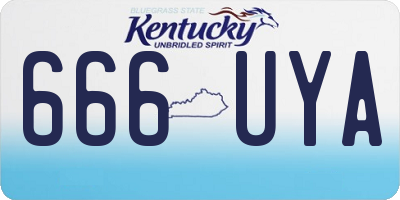 KY license plate 666UYA