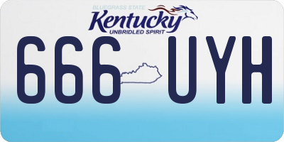 KY license plate 666UYH